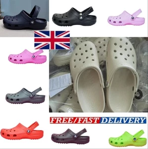 Size Kids Adults Classic Sandal Clogs Lightweight Beach Slip Shoes Slipper UK @ - Picture 1 of 23