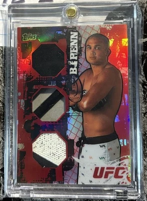 Topps UFC 2010 Main Event Bj Penn Triple Threat Mat Cage Gear Relic - Image 1 of 2