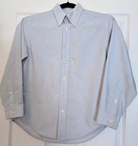 Lands' End Jungen Langarm hellblau Button-Down Oxford Hemd Größe 8 - Bild 1 von 3