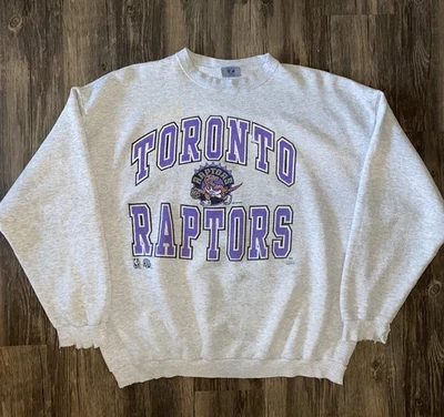Sudadera De Colección Años 90 Toronto Raptors Logo 7 Talla XL Cuello Redondo NBA Baloncesto Defecto Foto 1 de 4