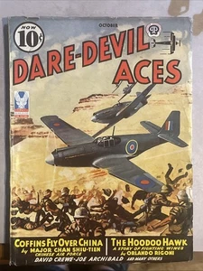 Dare-Devil Aces Oct. 1943 Military Pulp Magazine Solid Spine Complete Clean - Bild 1 von 24