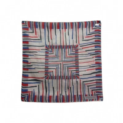 Givenchy Vintage Red White Blue Geometric Cotton Handkerchief Pocket Square 14” - Image 1 of 4