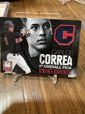 Parche reliquia 2012 novato hoja Carlos Correa novato #d/999 primera selección general  Foto 1 de 4