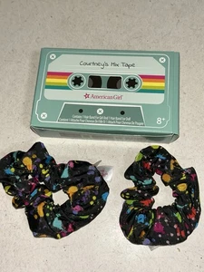 American girl Courtney Doll & Girl Matching Scrunchie-Mix Tape- Splatter Paint - Picture 1 of 2