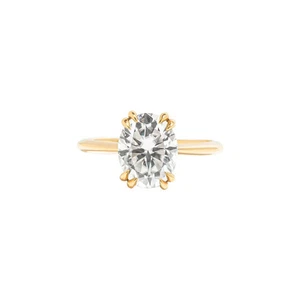 2.00 Ct Oval Cut Wedding Ring IGI Certified Lab Grown Diamond 18K Yellow Gold - Picture 1 of 9
