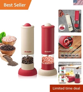 Juego de 2 PIEZAS Molinillo Eléctrico de Sal y Pimienta Molinillo Automático con Base Recargable - Imagen 1 de 9