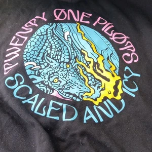 Twenty One Pilots Hoodie Herren XL schwarz Scaled And Icy großer Grafikdruck Tasche - Bild 1 von 9