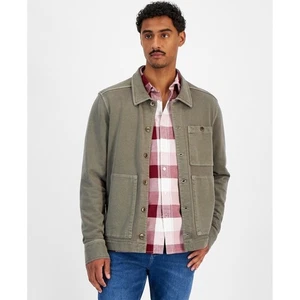 Sun Stone Jacke Herren groß grün Knopfleiste Utility Militär Oberbekleidung neu mit Etikett - Bild 1 von 8