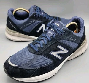 New Balance 990v5 Mens Shoes 12 US Blue Suede Running Sneakers Low Top USA Made - Picture 1 of 8