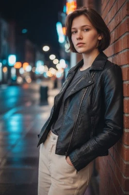 Chaqueta Hollister Para Mujer Mediana Negra Imitación Cuero Motociclista Moto Cremallera Completa Foto 1 de 4