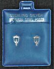 LAMP POST STERLING SILVER EARRINGS SURGICAL STEEL POSTS
