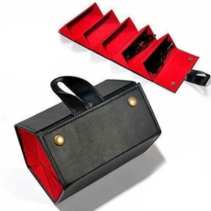 Multi Grids Leather Sunglasses Glasses Foldable Eyeglasses Storage - Picture 1 of 11