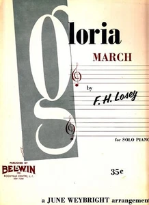 Gloria March June Weybright 1956 Piano Solo Vintage Sheet Music - Picture 1 of 2
