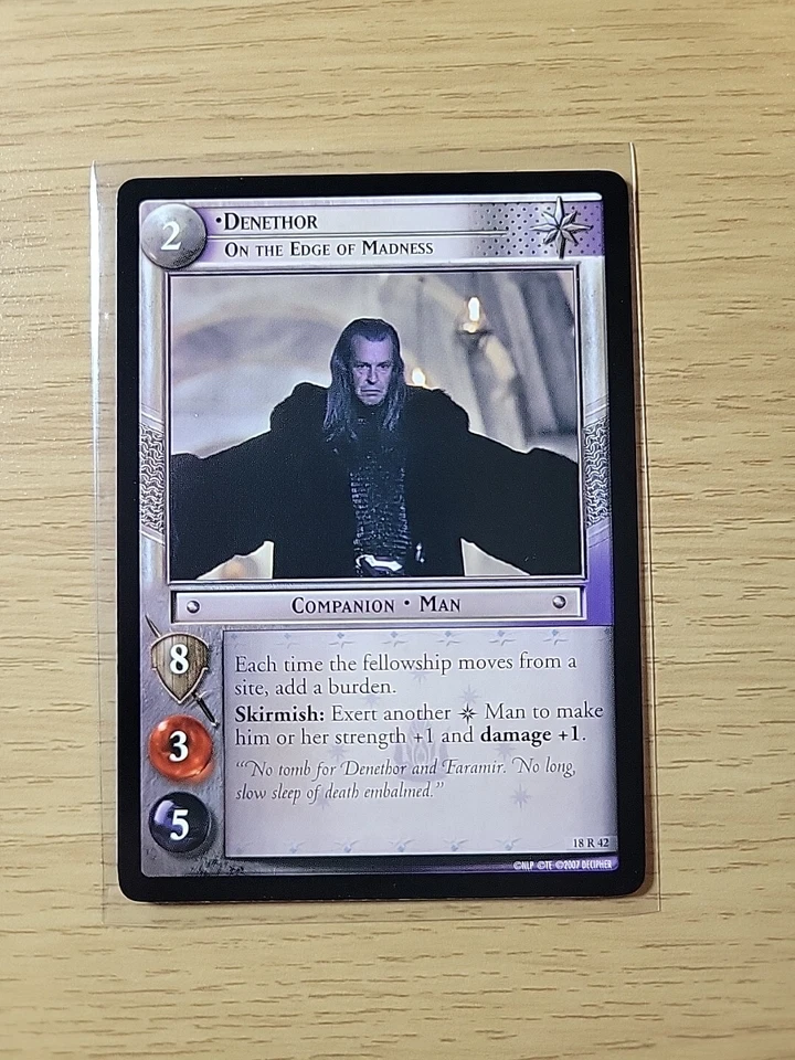 LOTR TCG CCG Denethor, On The Edge Of Madness 18R42 NM/MINT  - Image 1 of 1