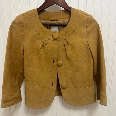 Women’s Halogen Leather Cropped Jacket Size Small - Image 1 of 4