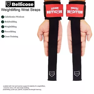 Gewichthebergurte Gymnastikstange Griffe gepolstert Handgelenk Kreuzheben schweres Training - Bild 1 von 3