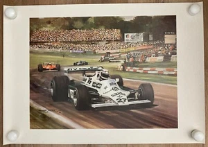 Alan Jones 1980 British Grand Prix Poster 16 1/2" x 24" By Michael Turner - Picture 1 of 9