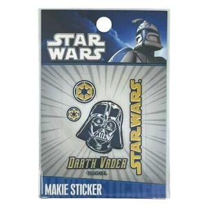 Star Wars Darth Vader Japonés Makie Pegatina Lámina Holo Dorado Plata Metálico - Imagen 1 de 3