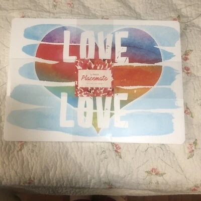 Love kitchen Table Placemats set of 4 - Image 1 of 4