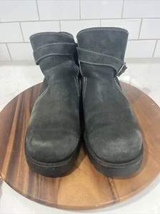 Durango Men's Black Suede Boots Size 10D Buckle Strap - Picture 1 of 8