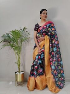 Beautiful Saree For Women Party Wear Traditional Ethnic look Unique Printed Gift