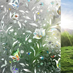 Stained Glass Window Film Self Adhesive Sticker Shower Door Privacy Home Decor - Picture 1 of 16