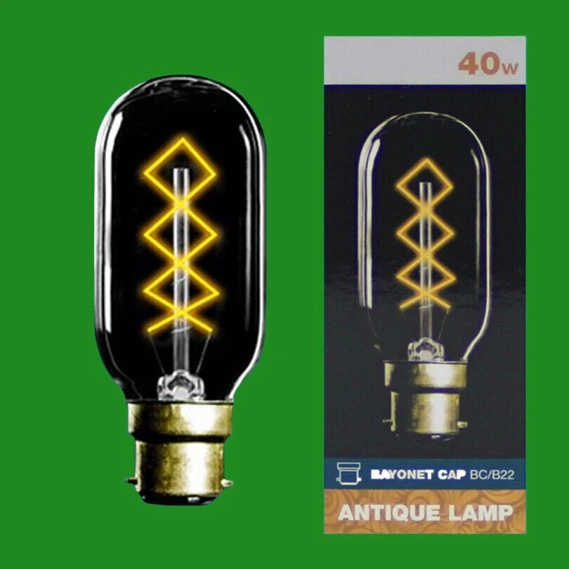 1x 40W Antik Diamant Filament T45 Dimmbar Rohrförmig BC B22 Glühbirne Lampe - Bild 1 von 1