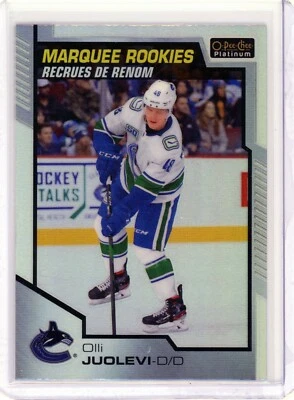 2020-21 O Pee Chee Platinum Olli Juolevi Marquee Rookie Rainbow-Vancouver Canuck - Image 1 of 2
