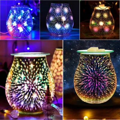 Aroma Electric Wax Melt Burner Firework Glass Lamp Night Light Diffuser Warmer - Image 1 of 4