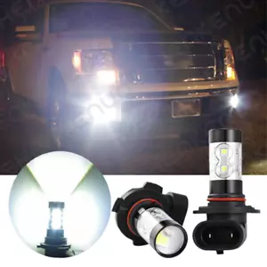 For Ford F150 F250 F350 Super Duty 9145 H10 100W 6000K White LED Fog Light Bulbs - Foto 1 di 12