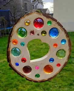 Sonnenfänger Lichtfänger "Walnuss mit Herz" Deko Garten Balkon - Bild 1 von 1