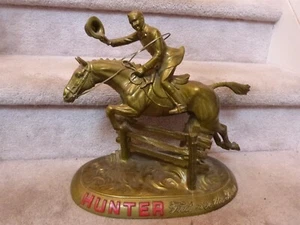 Hunter Distillery Whiskey Display Metal Statue FIRST OVER THE BARS Equestrian - Picture 1 of 14