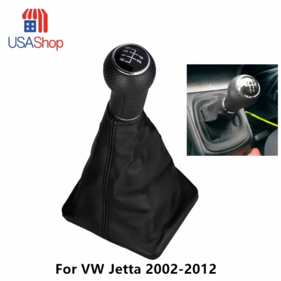 For 2002-2012 Volkswagen Jetta 5 Speed Black Gear Shift Knob Kit With Dust Cover - Image 1 of 4