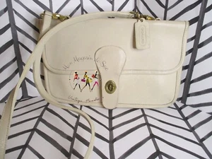 Coach Vintage Knochen Leder Doppel Clutch Schultertasche - P/O - Ex. Vintage Zustand - Bild 1 von 10