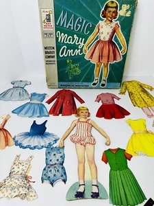 Vestido Vintage Milton Bradley Magic Mary Ann Muñeca Sujetador Magnético Caja Original - Imagen 1 de 21