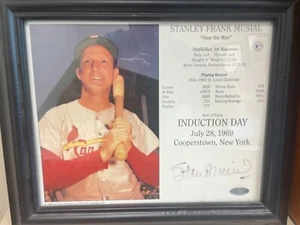 Stan Musial Autographed  Signed 8x10 Photos HOF Induction St. Louis Cardinals - Picture 1 of 1