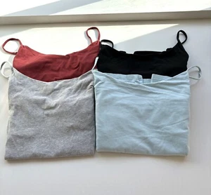 Oscar De La Renta Built-In Shelf Bra Tank Top 4 PC Bundle Stretch Camis Size XXL - Picture 1 of 8