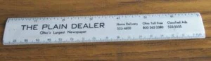 Vtg PLAIN DEALER Ohio Newspaper RULER Plastic Advertising Read News OH Media - Picture 1 of 3