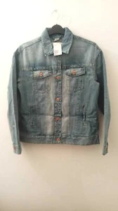 H&M Denim jacket Blue Size UK 12 EUR 38 rrp £30 NH012 LL 11 - Picture 1 of 4