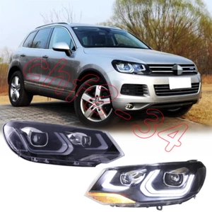 For Volkswagen Touareg 2011-2015 LED DHL Headlights Beam Lens Projector 1 pair - Picture 1 of 12