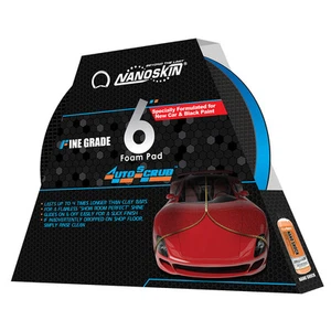 Nanoskin Car Care AS-006 6" Autoscrub Fine Blue Foam Clay Pad *** FAST SHIPPING - Picture 1 of 1