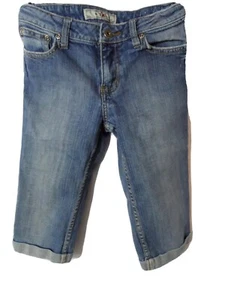 YMI Jeans Girls 12 Dark wash cut off Shorts low-rise denim Cropped capri Modern - Picture 1 of 5