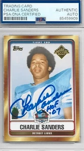 Autographed Charlie Sanders Topps card PSA/DNA certified - Picture 1 of 1