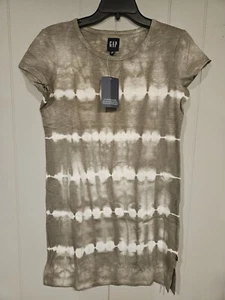 Gap Womens Tie Dye Shirt Dress Size XSmall Short Sleeve Knee Length Stretch NWT - Picture 1 of 4