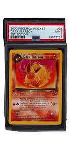 2000 Pokemon 1st Edition Rocket TCG #35 Dark Flareon PSA 9 MINT - Picture 1 of 3