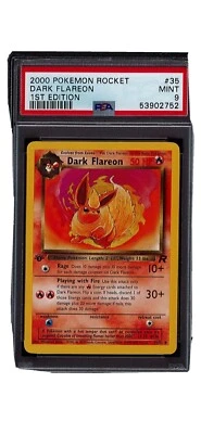 2000 Pokemon 1st Edition Rocket TCG #35 Dark Flareon PSA 9 MINT - Image 1 of 3