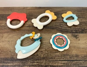 Lot Of 5 Hahaland Baby Teethers Infant Teething Hedgehog Owl Butterfly - Picture 1 of 7