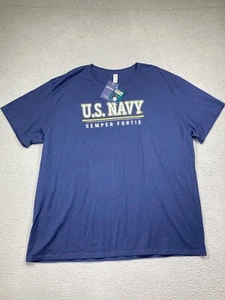 U.S. Navy T-Shirt Adult 3XL Blue Short Sleeve Semper Fortis Military Jerzees - Picture 1 of 11