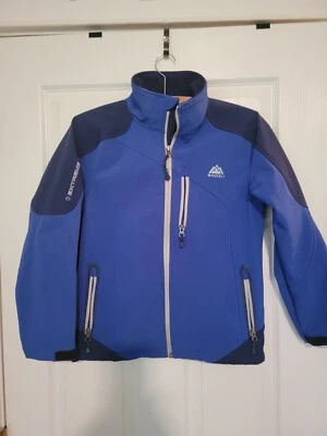 Snozu Boys Blue Soft Shell Fleece Lined Full Zip Jacket S-M - Image 1 of 4