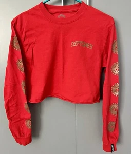 Dia De Los Deftones 2018 Long Sleeve T Shirt Red Crop Top Women’s SMALL - Picture 1 of 5